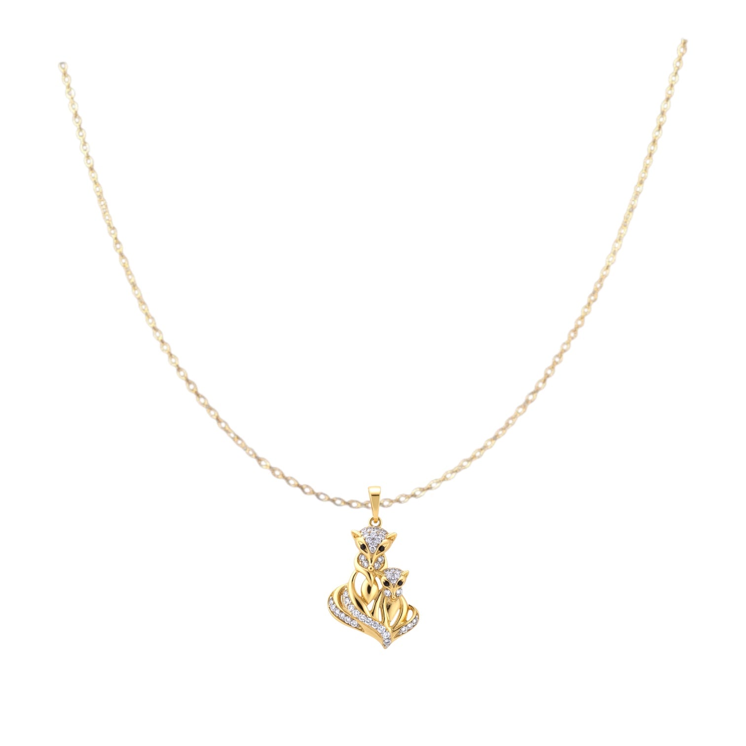 Позлатено колие "Лисички"