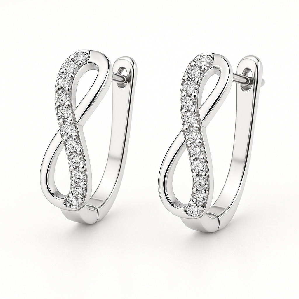 Сребърни обеци "Безкрайност"