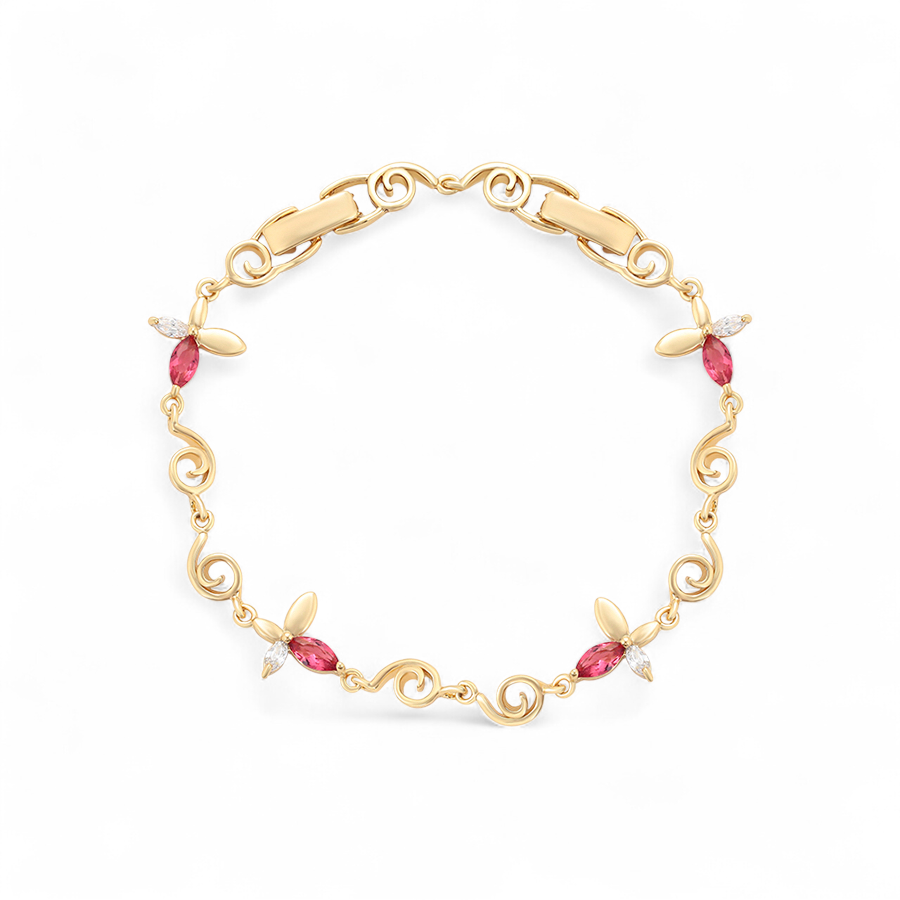 Позлатена гривна "Детелини"