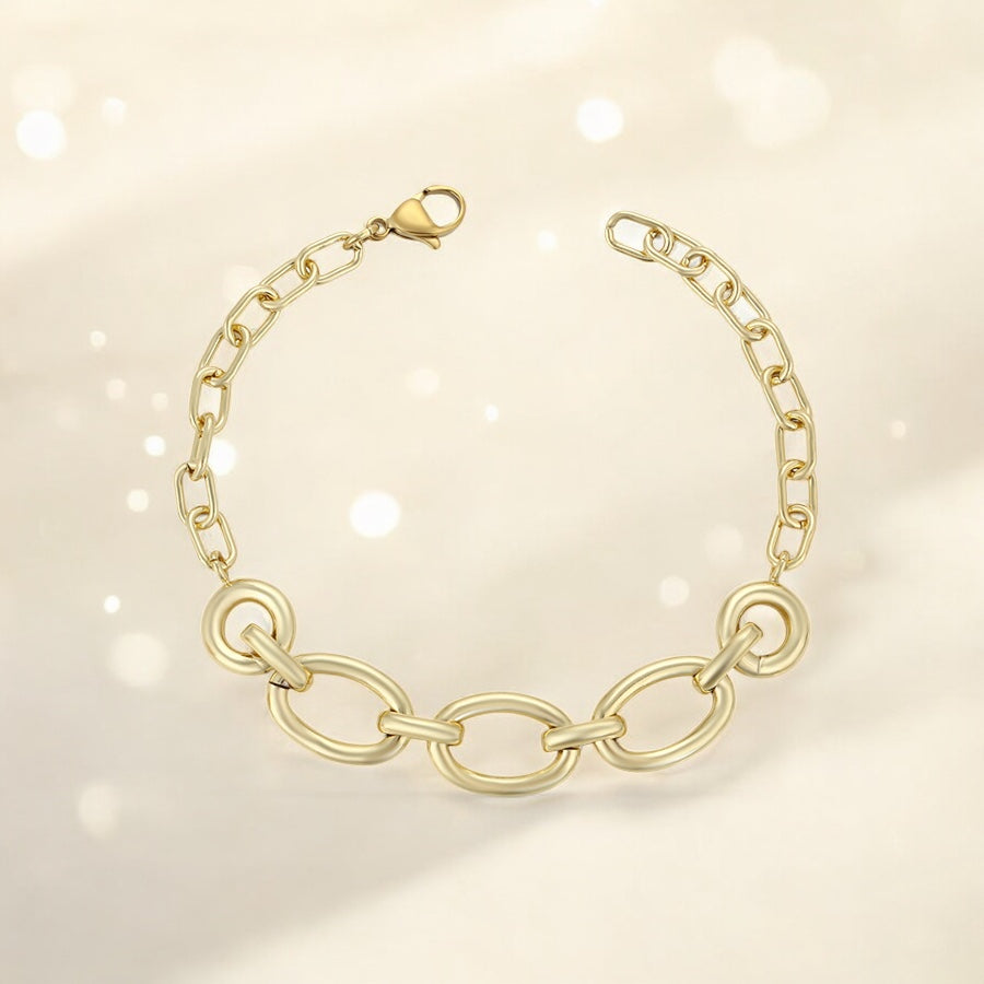 Позлатена масивна гривна