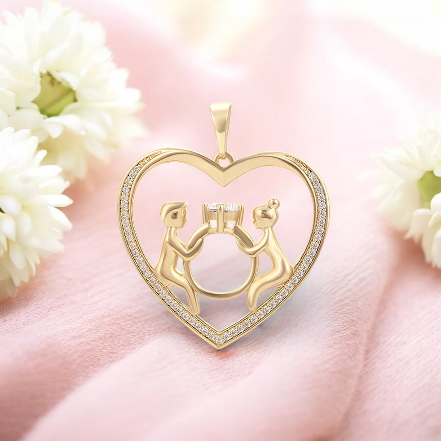 Позлатена висулка "Завинаги"