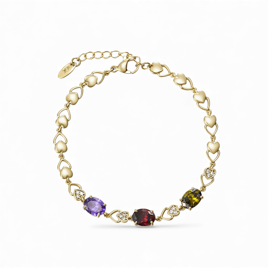 Позлатена гривна "Цветове"