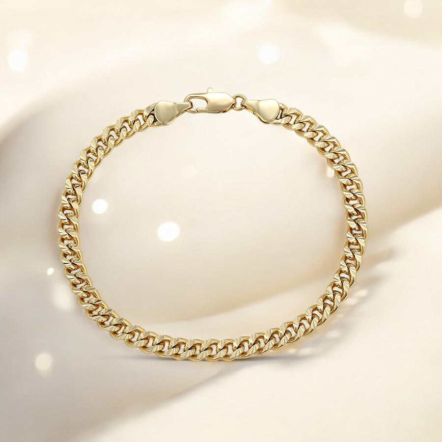 Позлатена гривна - класическа плетка