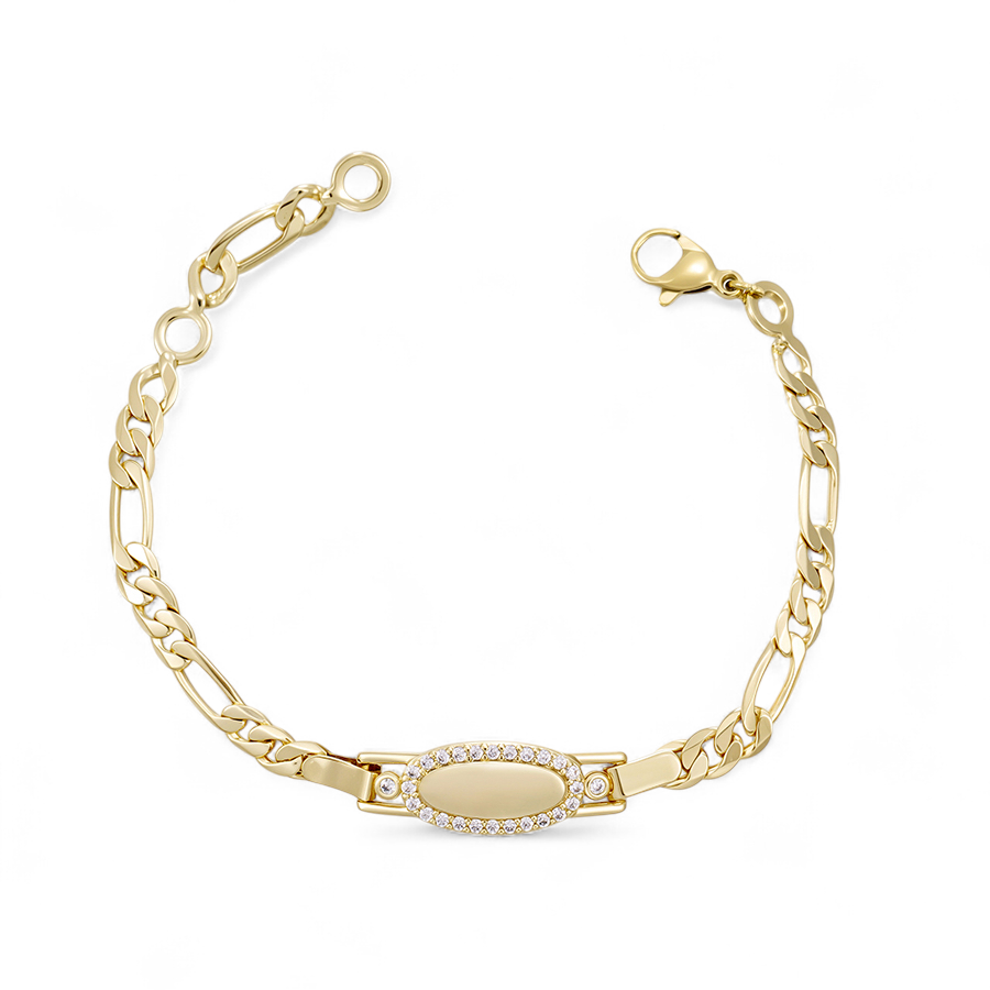 Позлатена детска гривна с камъчета