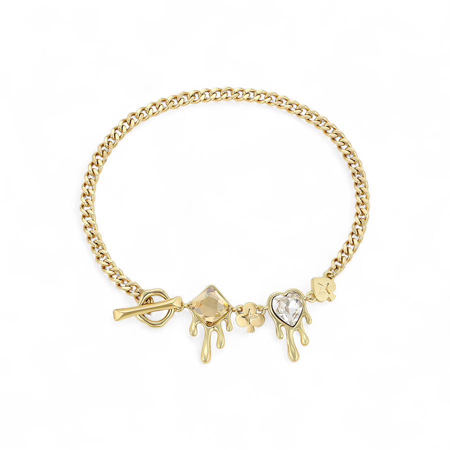 Позлатена гривна "Капки от любов"