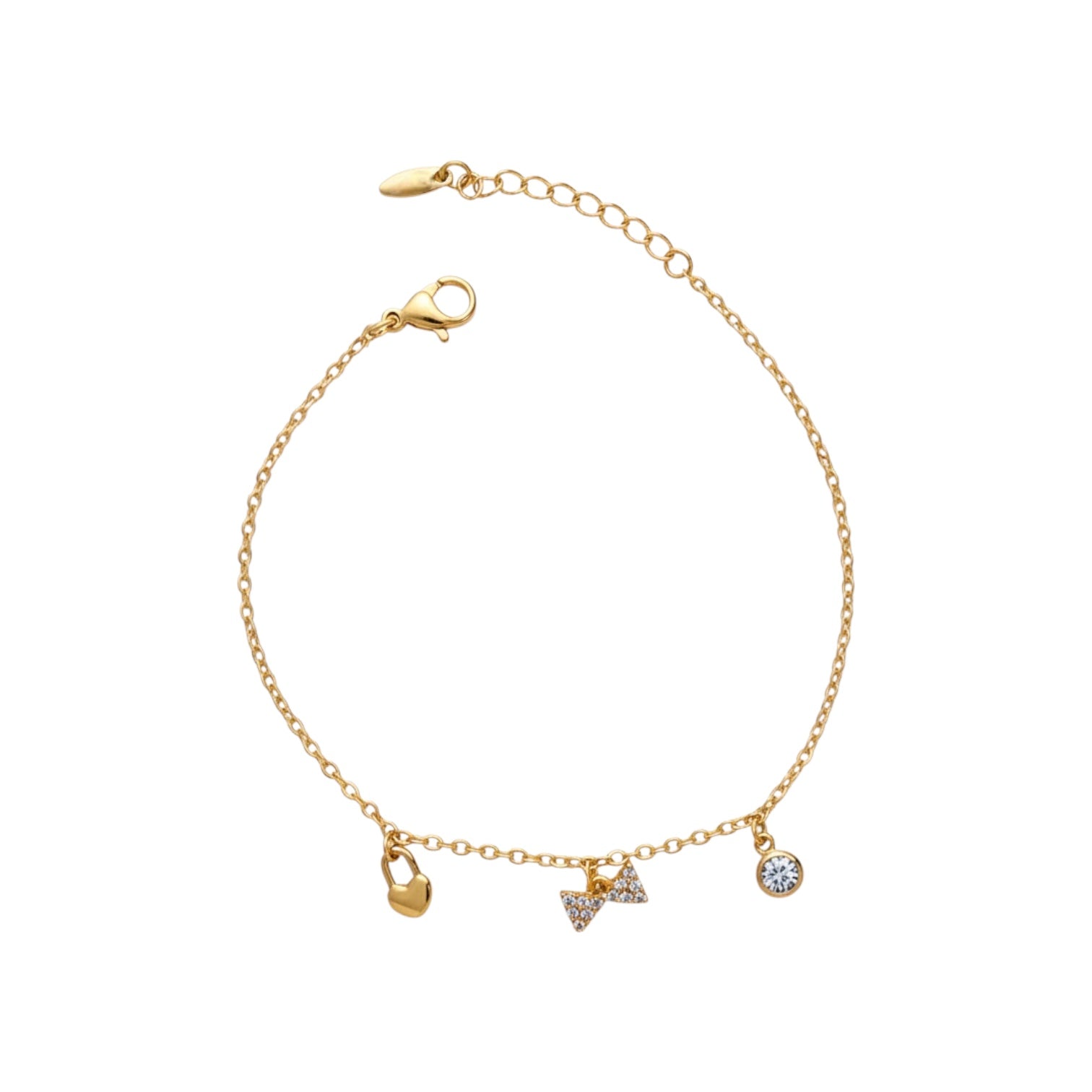 Позлатена гривна "Панделка"