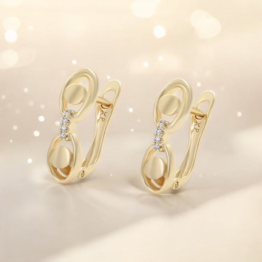 Позлатени обеци "Сияние"