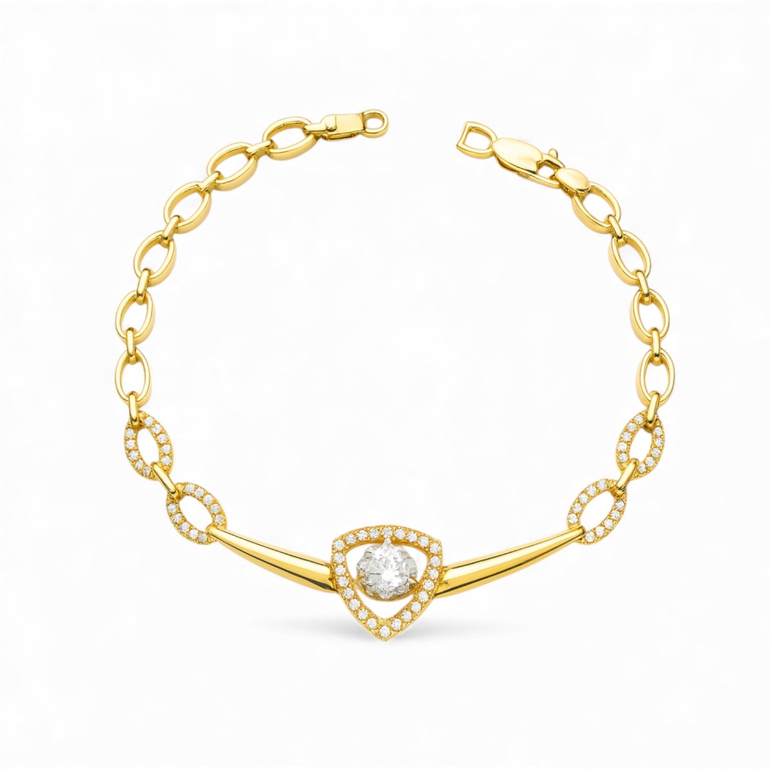 Позлатена гривна "Триъгълник"