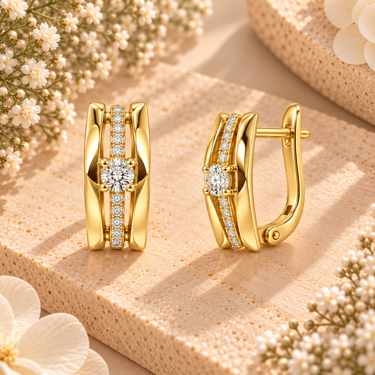 Позлатени обеци "Мая"