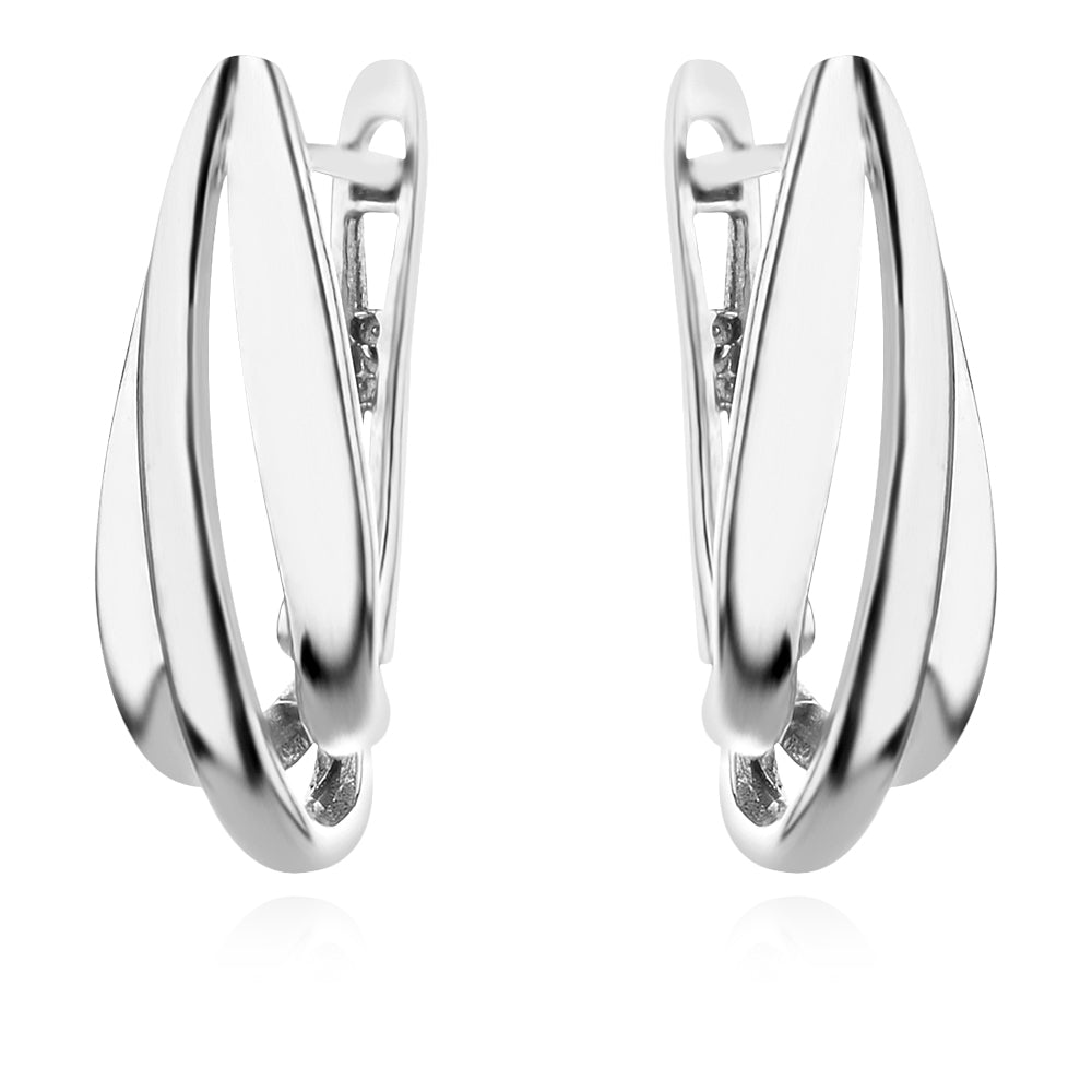 Сребърни обеци "Теменужка"