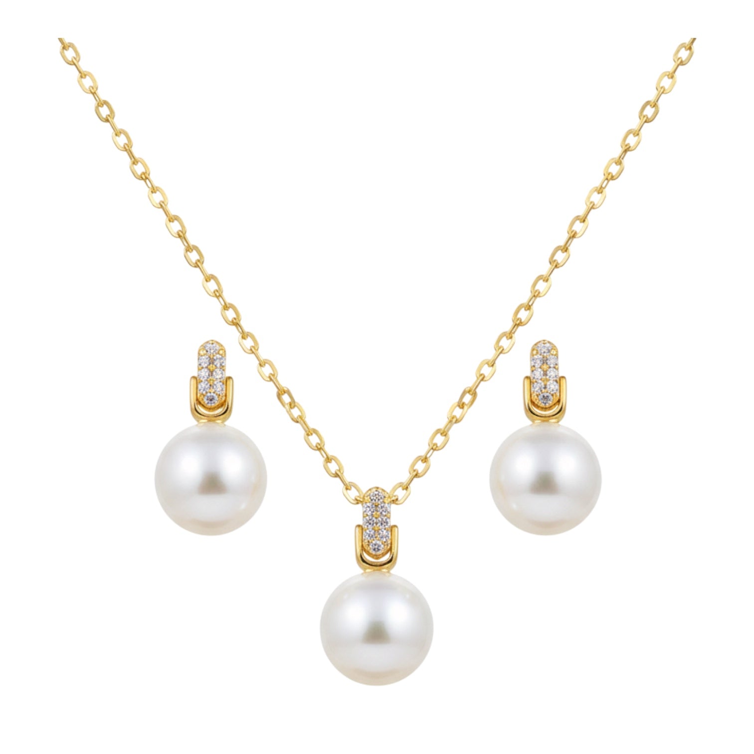 Позлатен комплект "Перли"