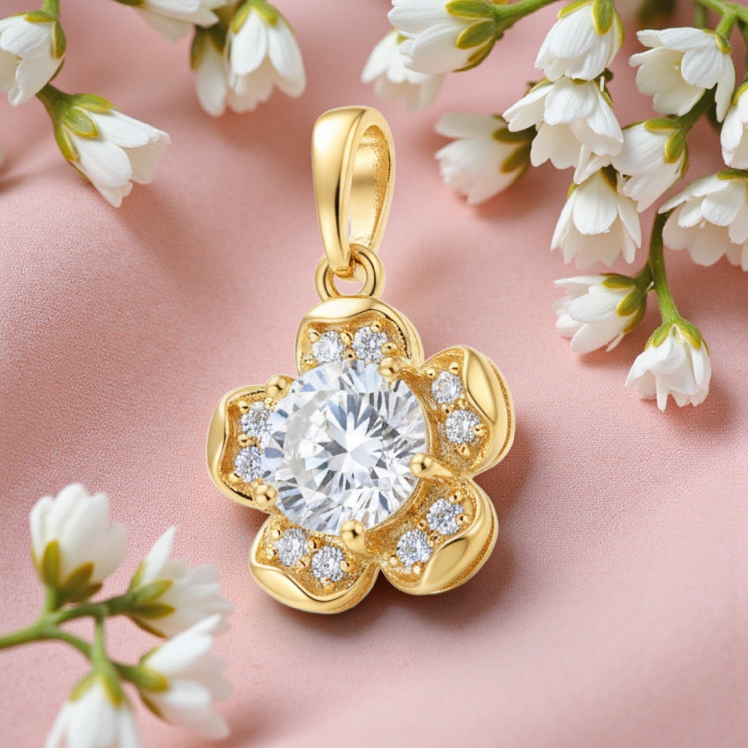 Позлатена висулка "Цвете"