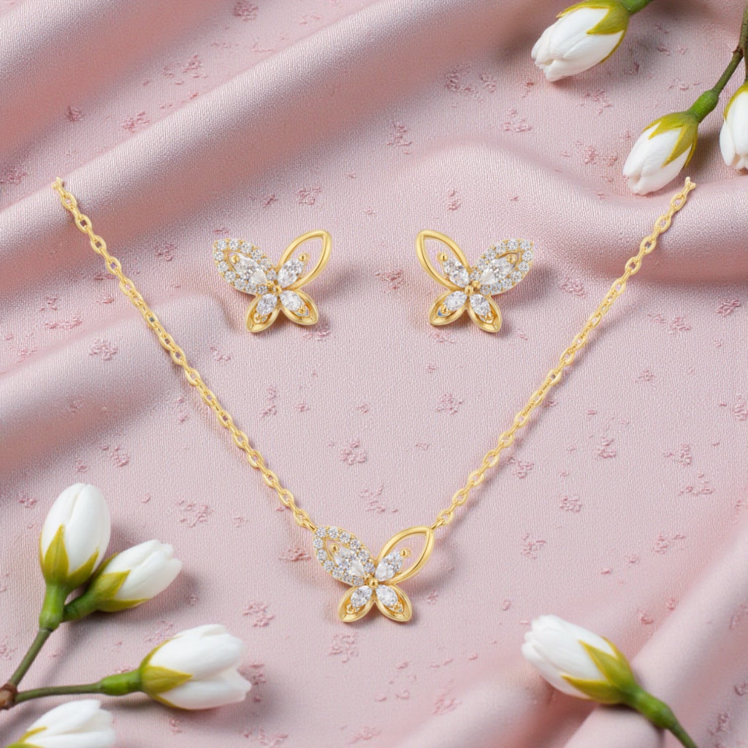 Позлатен комплект "Пеперуда"