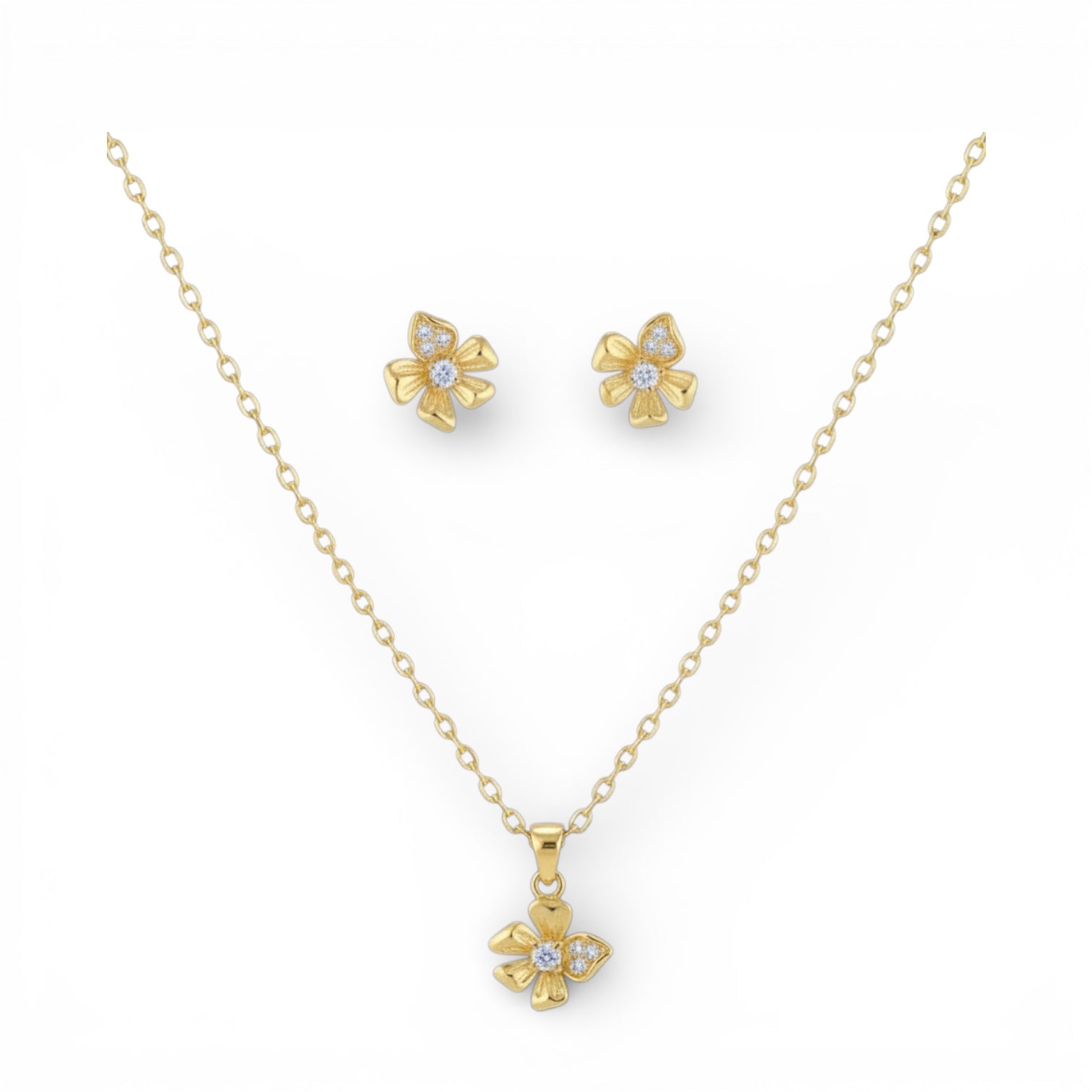 Позлатен комплект "Цвете"