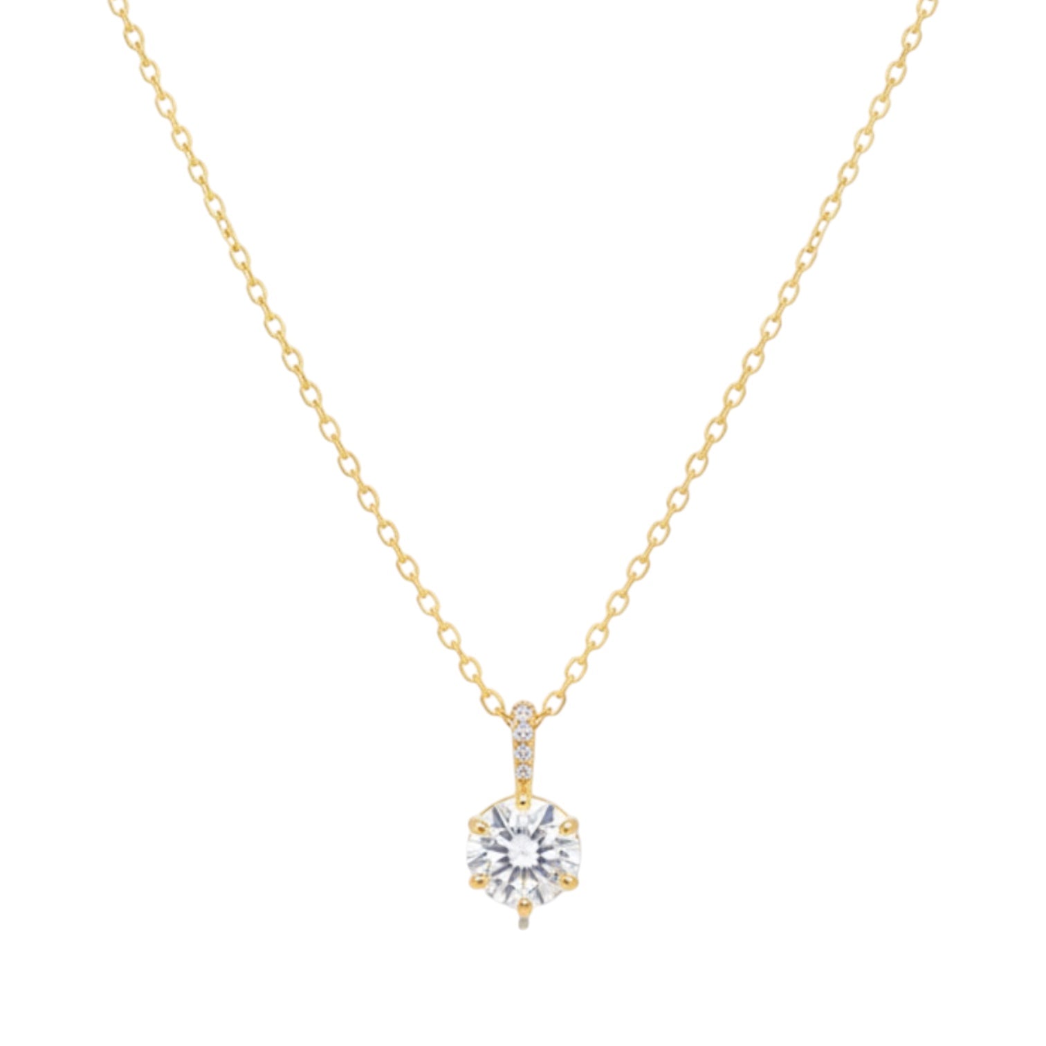 Позлатено колие "Камъче"