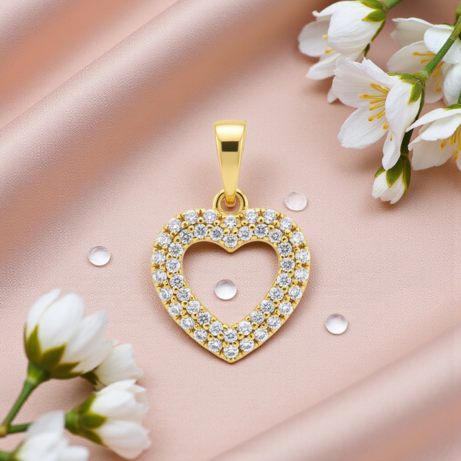Позлатено колие "Сърце"