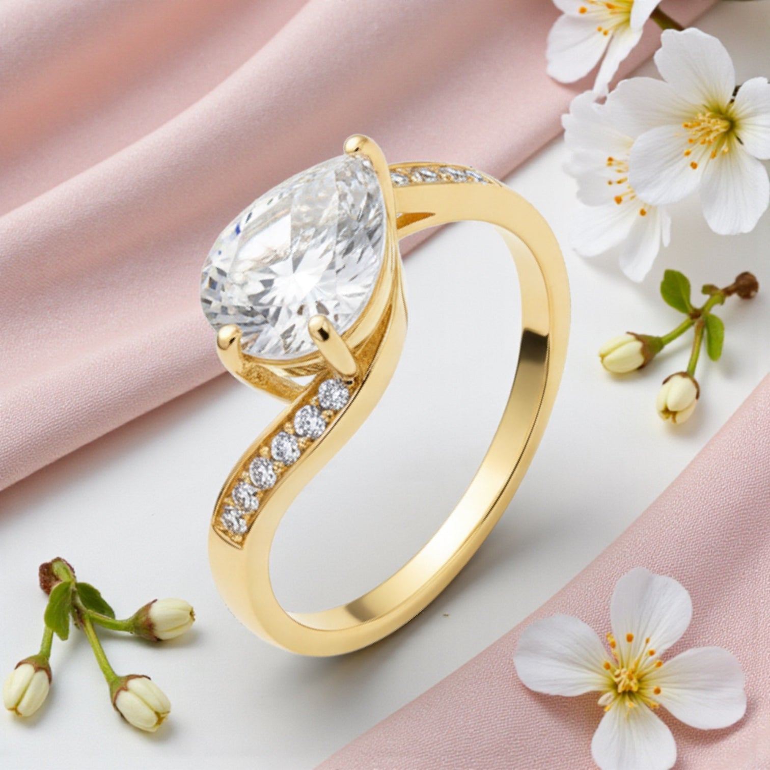 Позлатен пръстен "Сия"