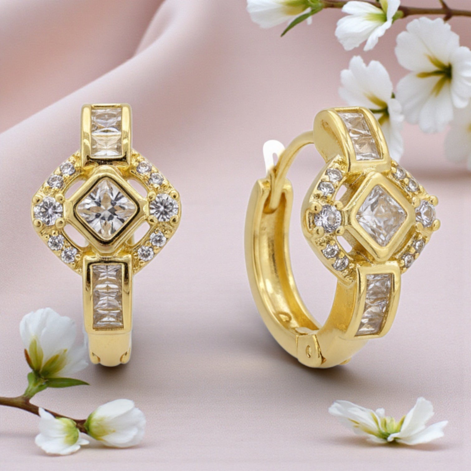 Позлатени обеци "Тея"