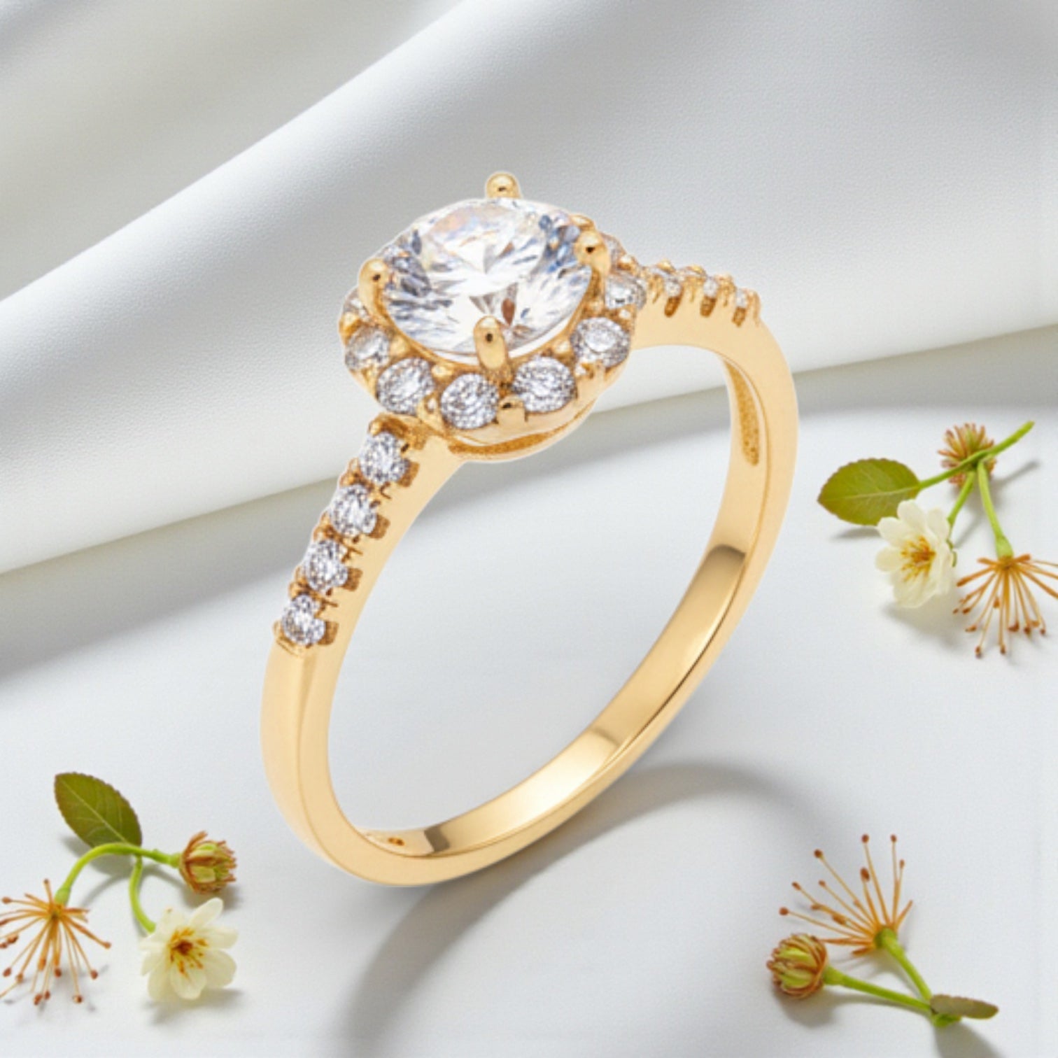 Позлатен пръстен "Лина"