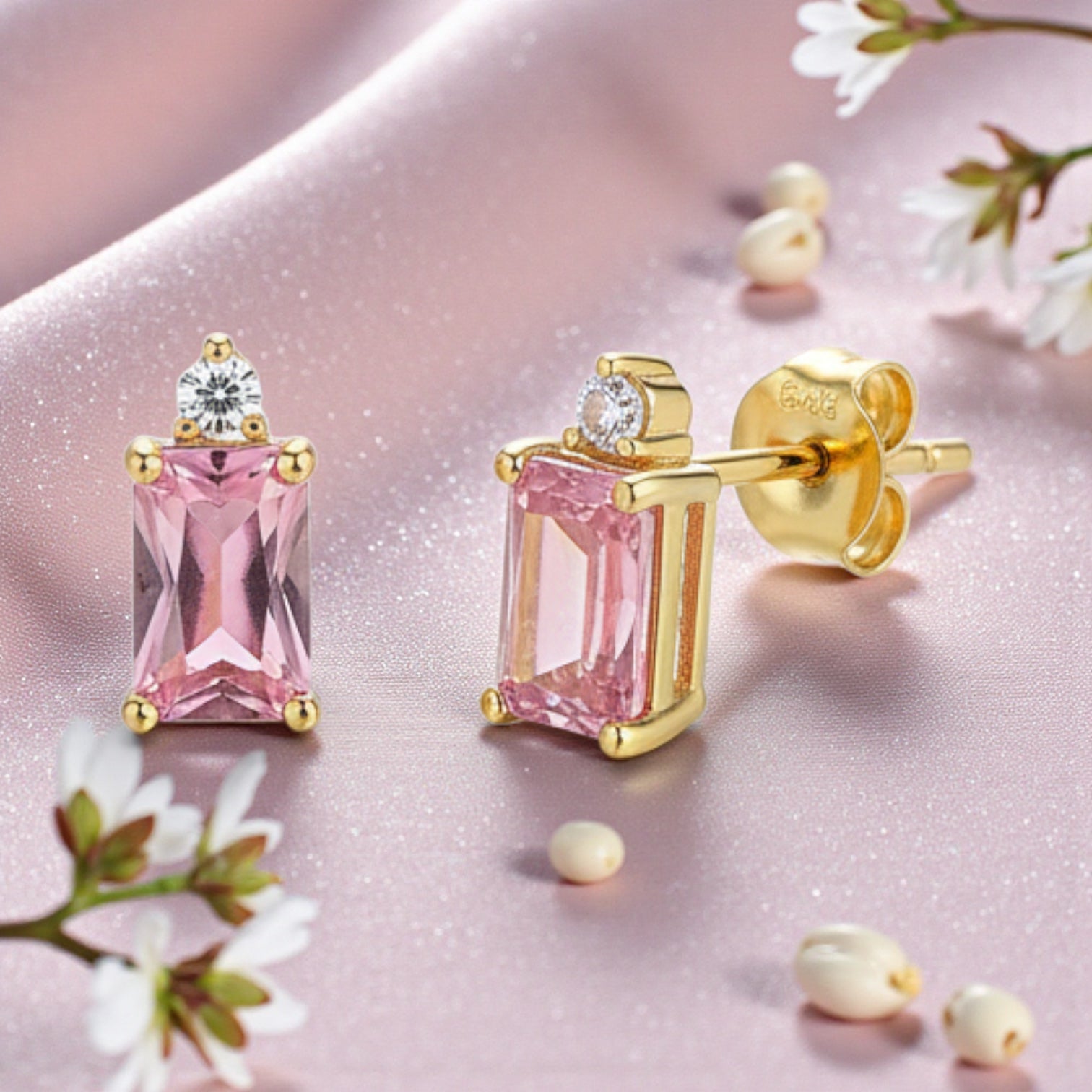 Позлатени обеци на винт "Мади"