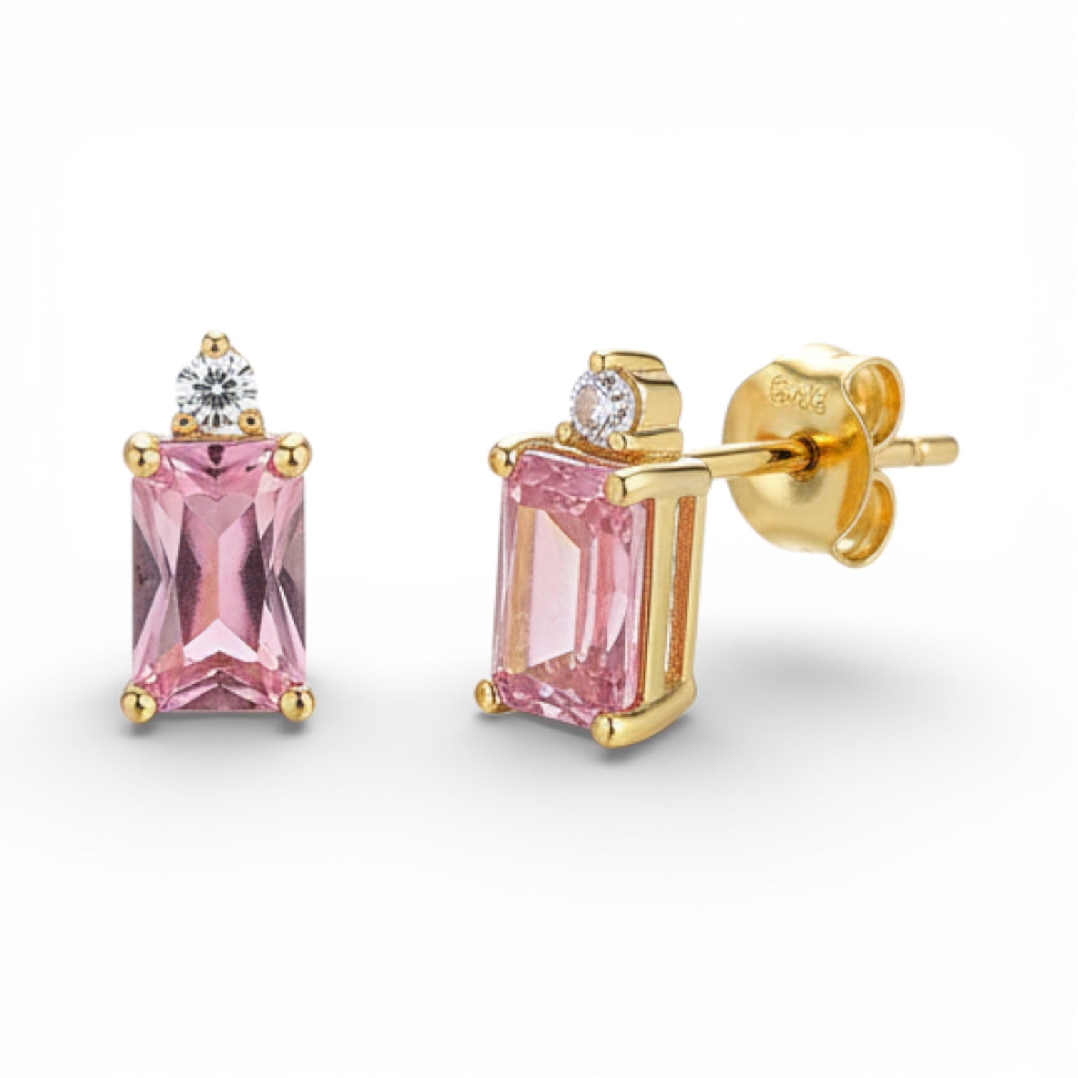 Позлатени обеци на винт "Мади"