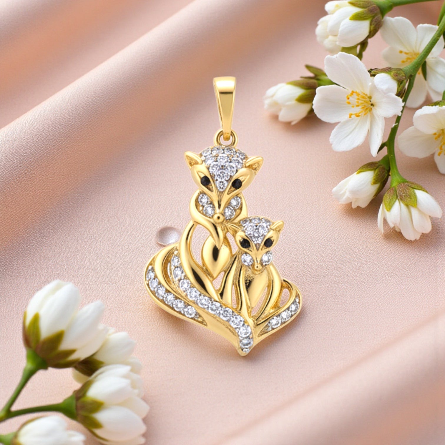 Позлатена висулка "Лисички"