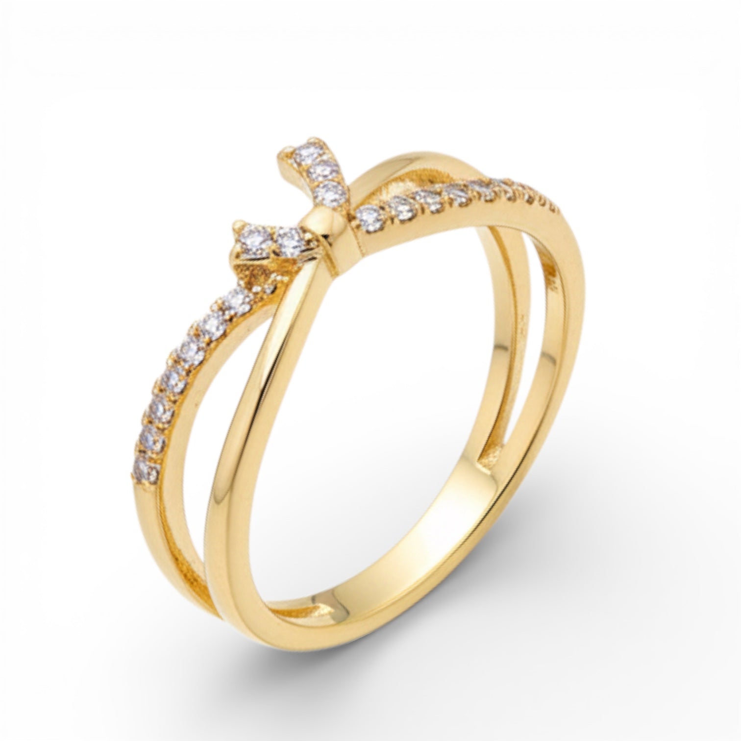 Позлатен пръстен "Панделка"