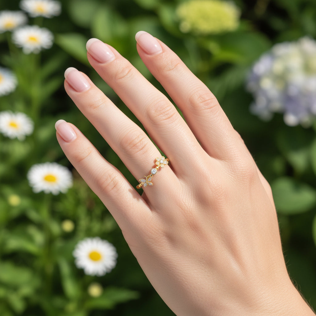 Позлатен пръстен "Пролет"