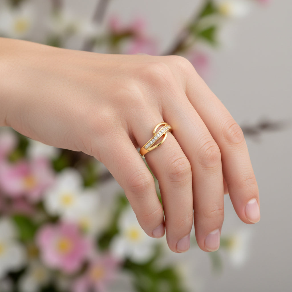 Позлатен пръстен "Искра"