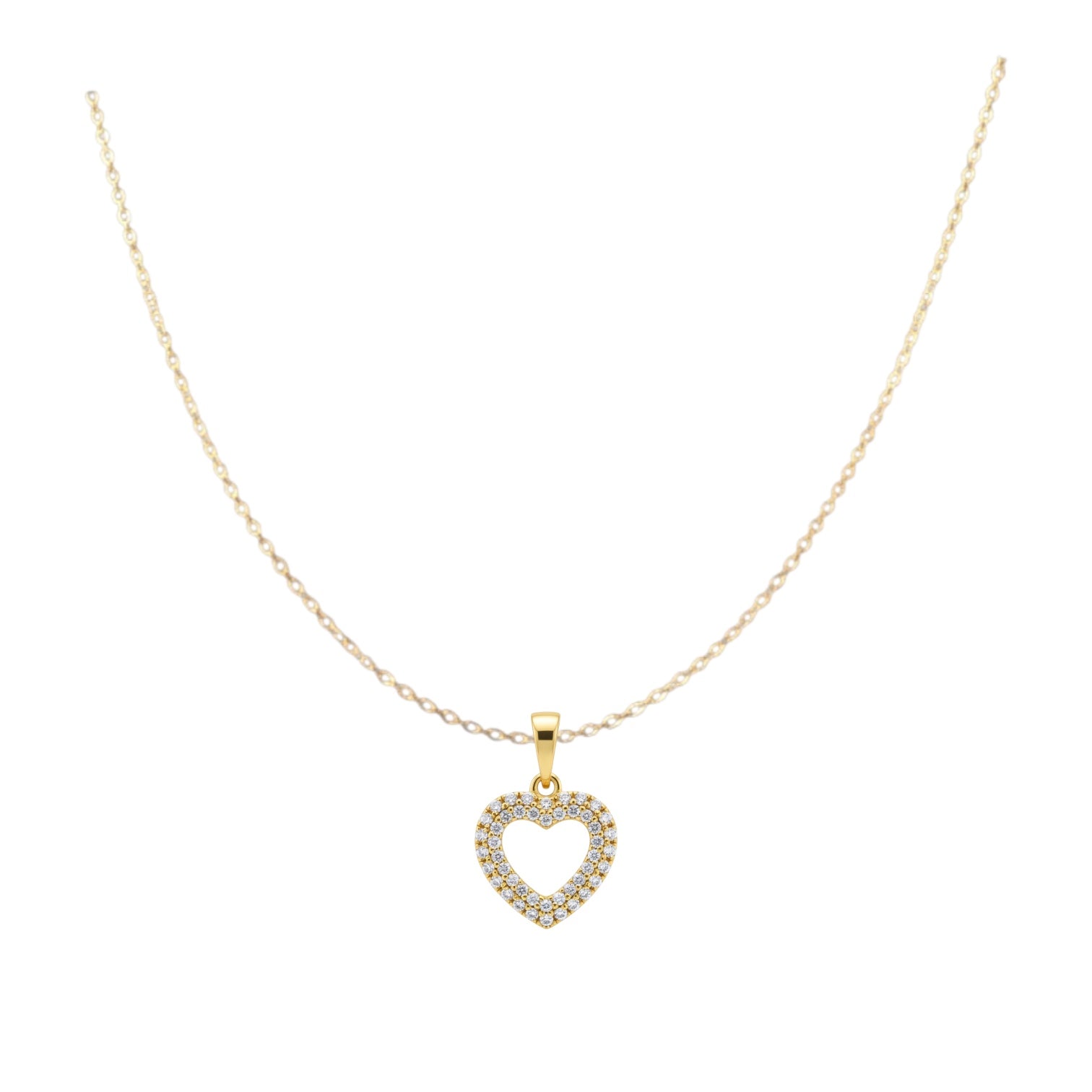 Позлатено колие "Сърце"