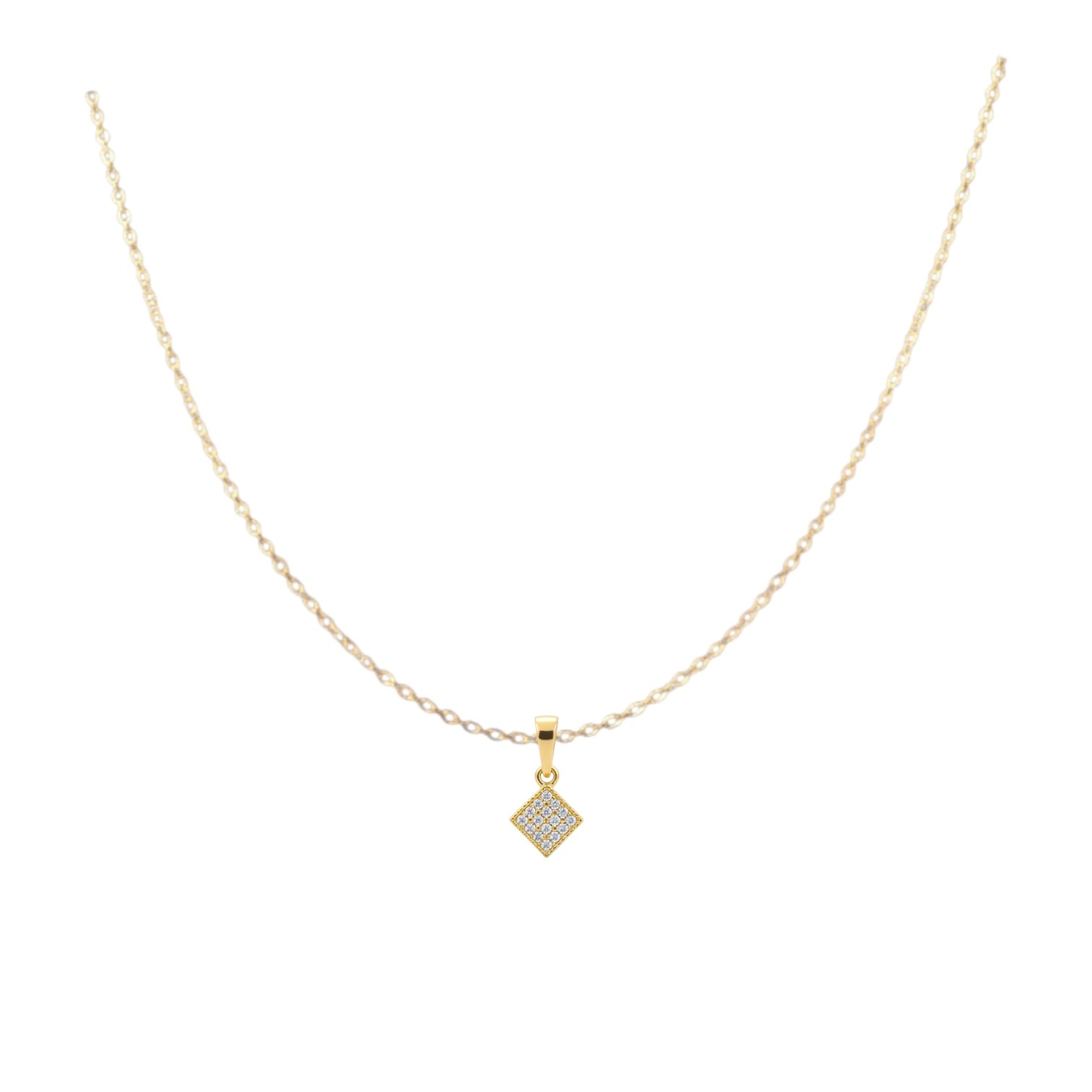 Позлатено колие "Ромб"