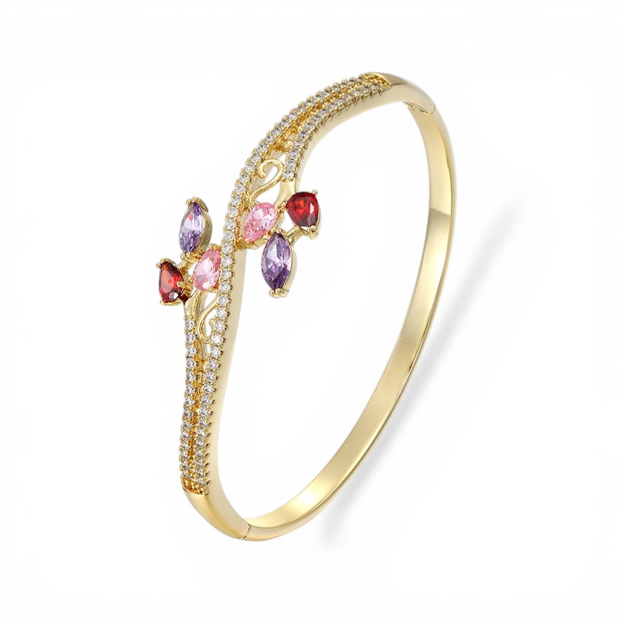 Позлатени твърда гривна "Пролет"