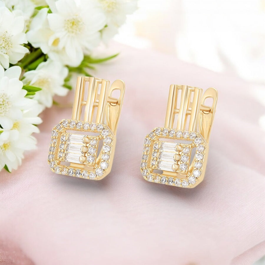 Позлатени обеци "Теди"