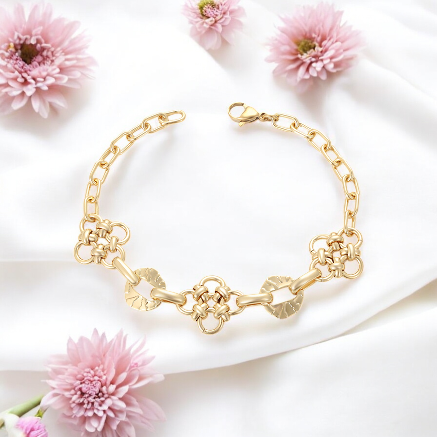 Позлатена гривна "Детелинки"