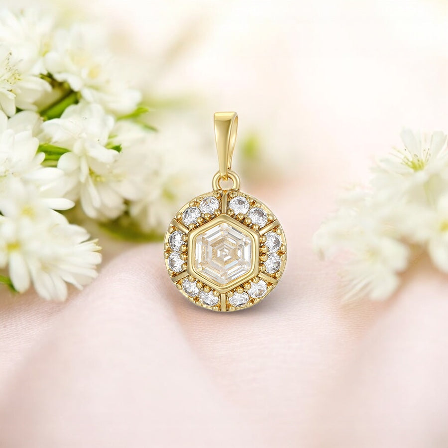 Позлатена висулка "Камъчета"