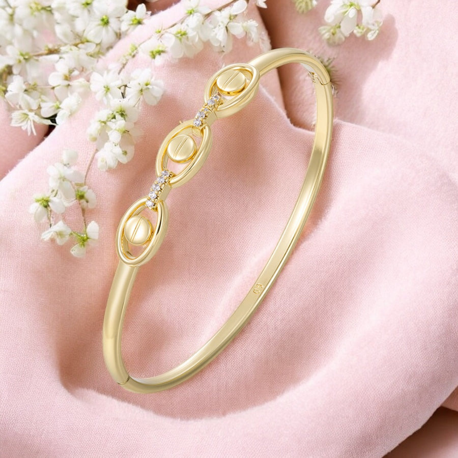 Позлатена твърда гривна "Минималист"