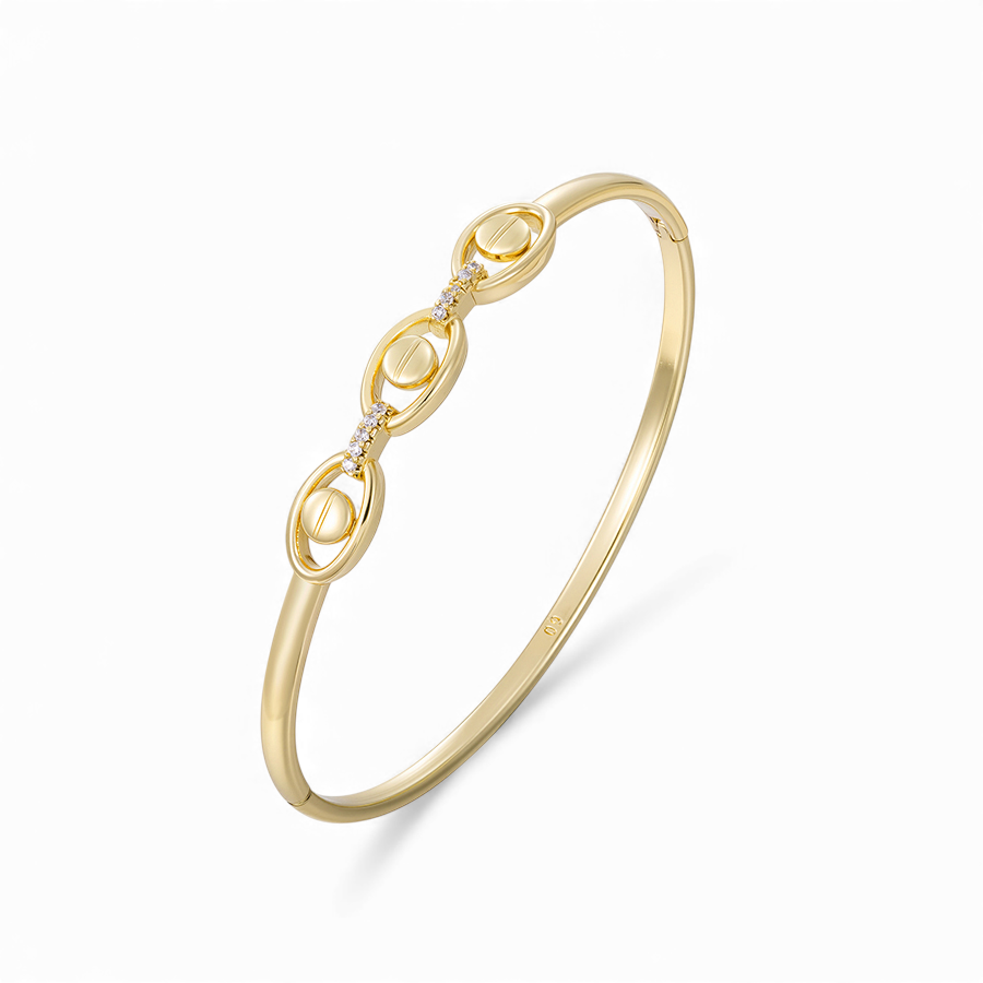 Позлатена твърда гривна "Минималист"