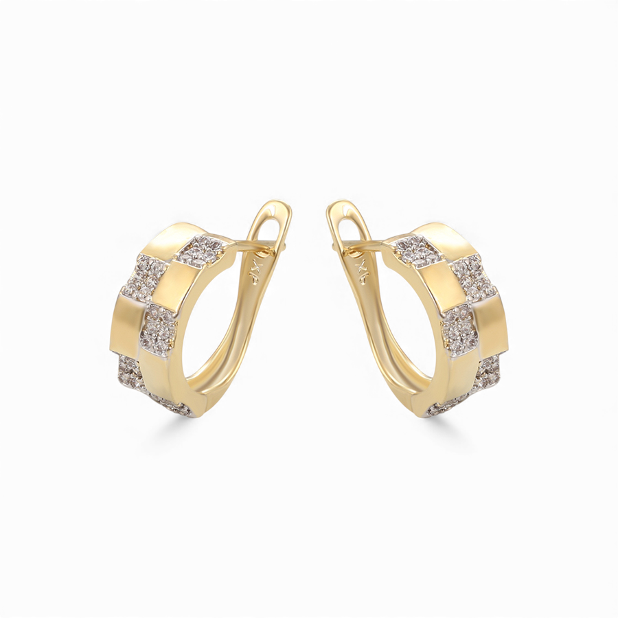 Позлатени обеци "Мозайка"