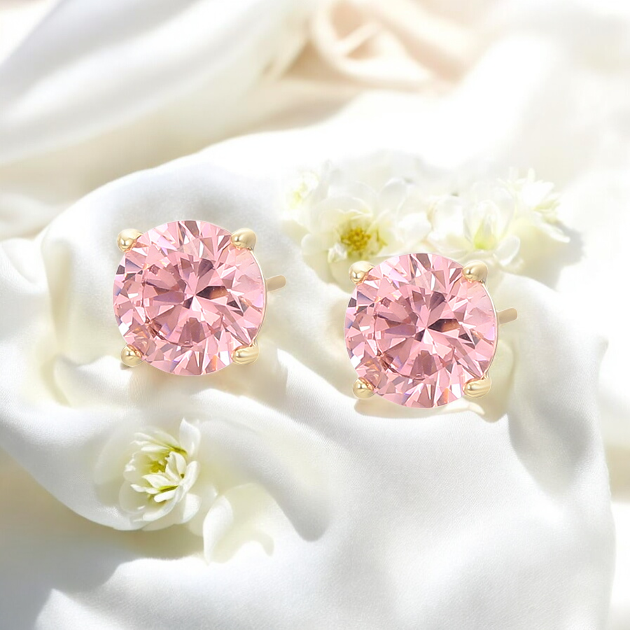 Позлатени обеци на винт "Нежност"