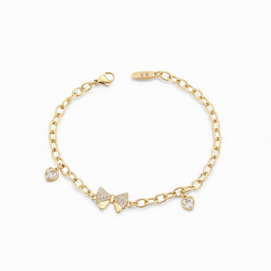 Позлатена гривна "Панделка"