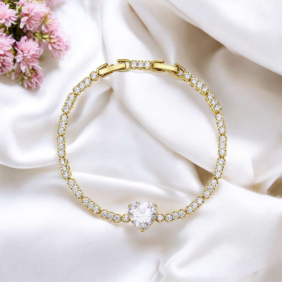 Позлатена гривна "Сърце"