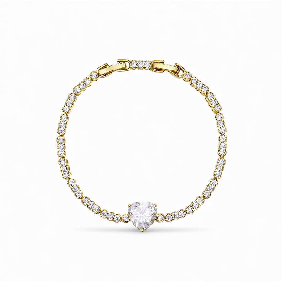 Позлатена гривна "Сърце"