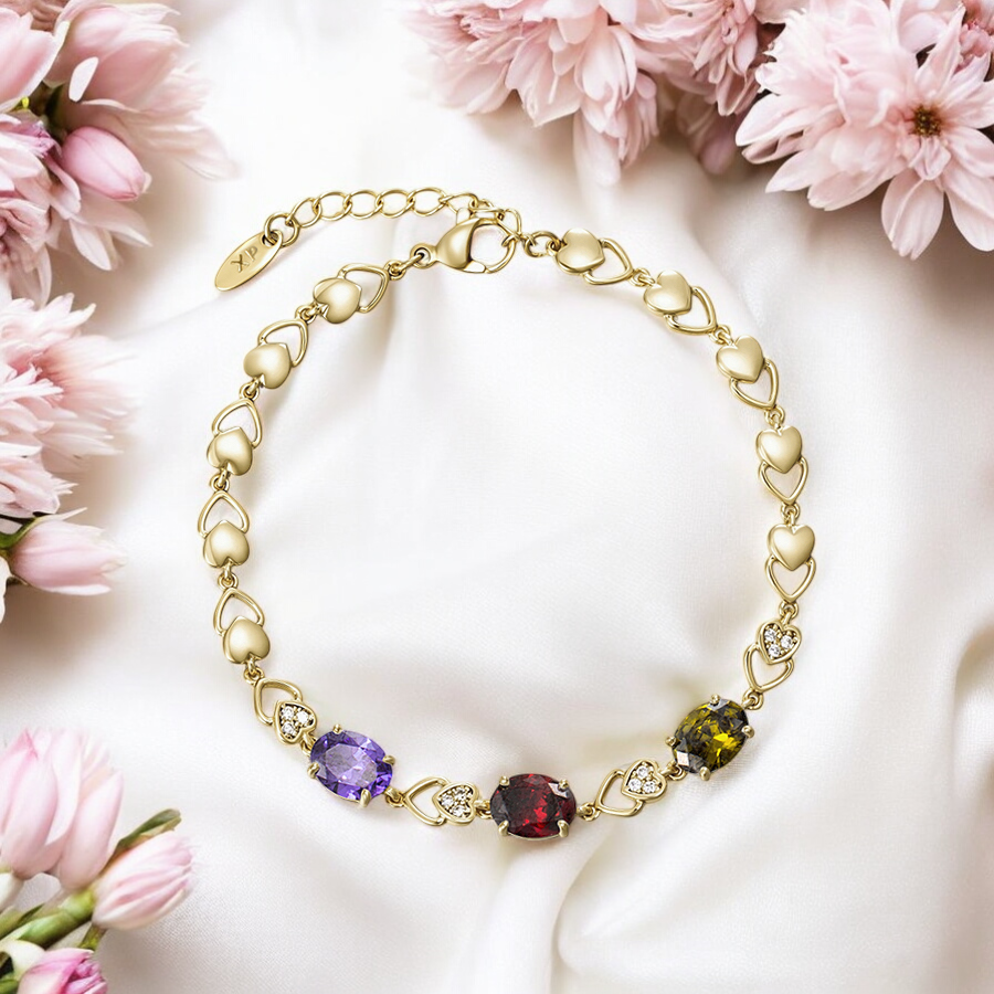 Позлатена гривна "Цветове"