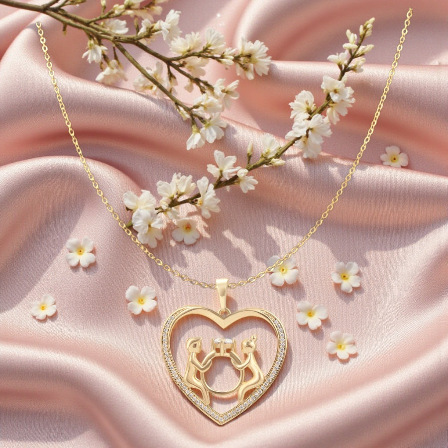 Позлатено колие "Завинаги"