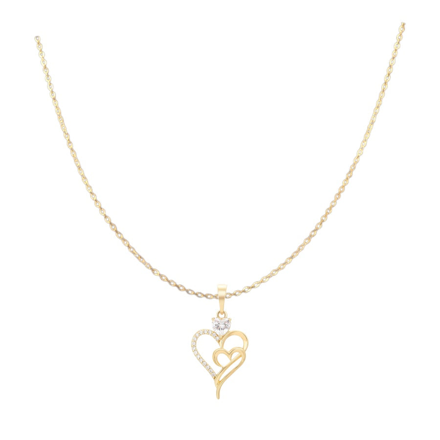 Позлатено колие "Сърца"