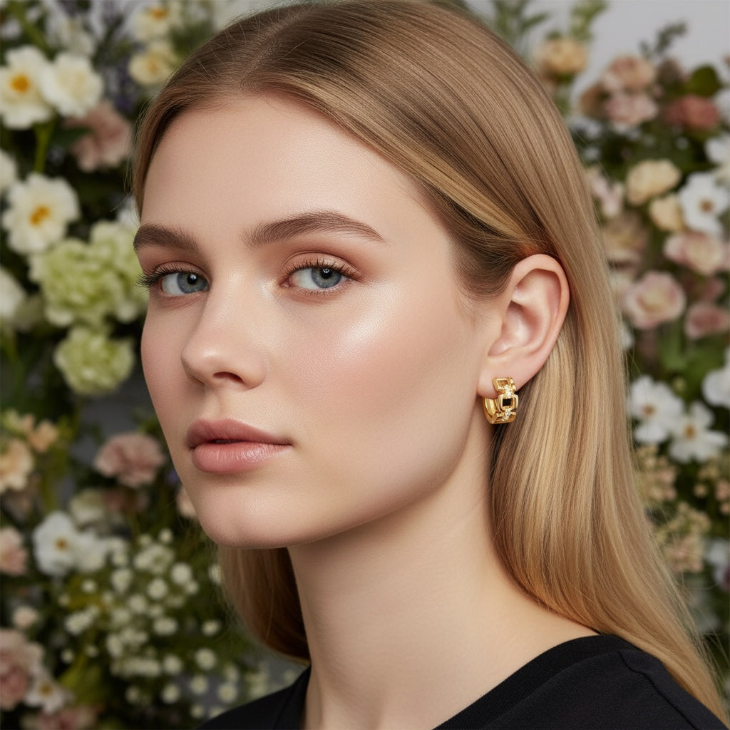 Позлатени обеци "Мая"