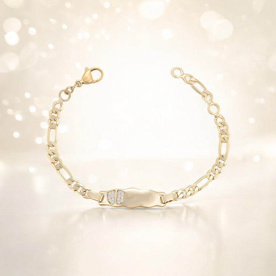 Позлатена детска гривна "Крачета"