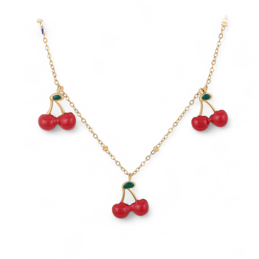 Позлатено колие - черешки