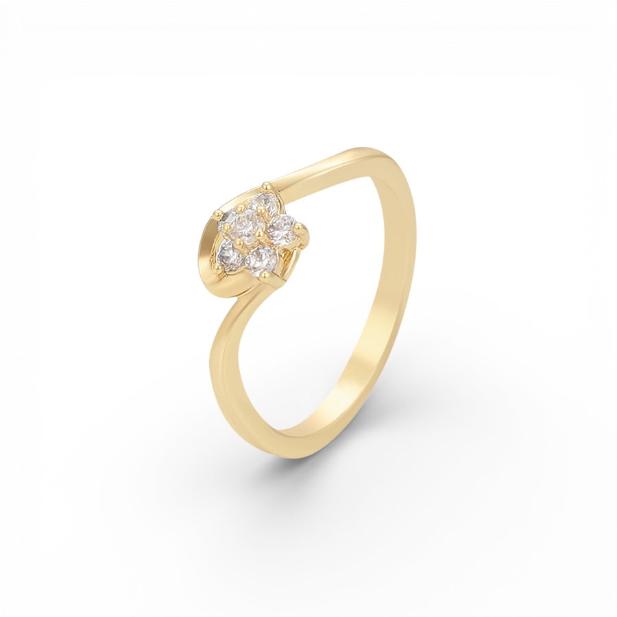 Позлатен пръстен "Цветя"