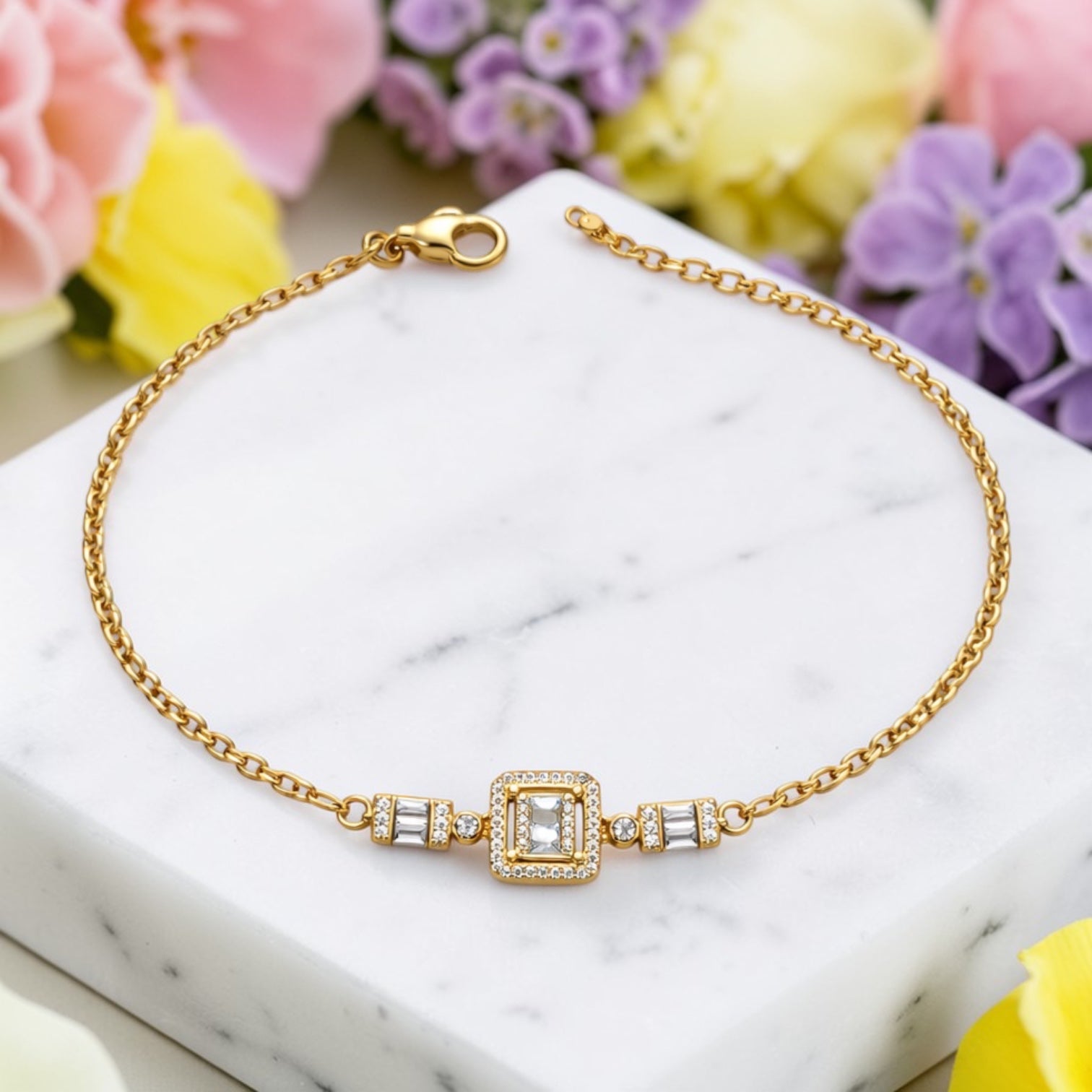 Позлатена гривна "Сияна"